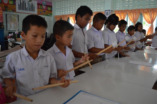 โครงการวงดนตรีต้นแบบนำร่องเพื่อเด็กและเยาวชน วงขลุ่ยรีคอร์เดอร์และวงเมโลเดียน โรงเรียนวัดสุวรรณาราม จังหวัด นครปฐม